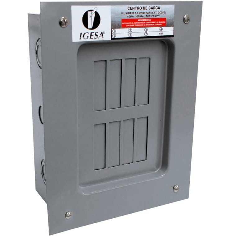Centro de Carga Empotrable 8 polos Igesa 100 A, 60 Hz, 240/120v Modelo CC06E