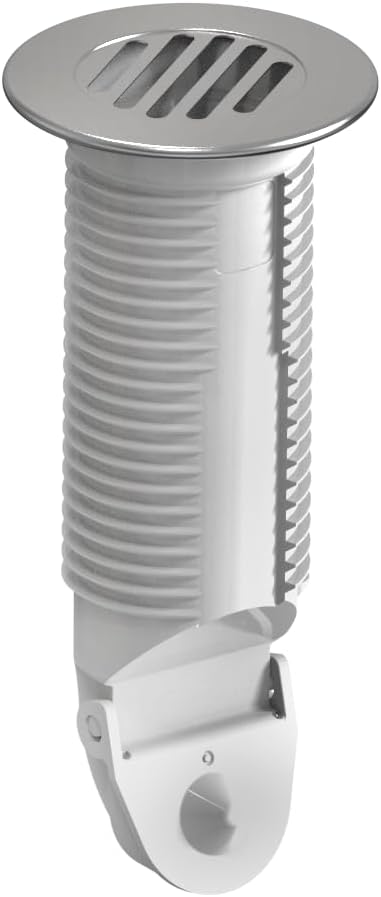 Céspol para Lavabo Tipo″P″, Cromado, cubierta de acero inoxidable, extensión flexible 55cm Fleximatic 3337