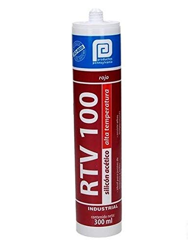 Silicón acético alta temperatura Industrial Rojo RTV 100 Pennsylvania 300ML