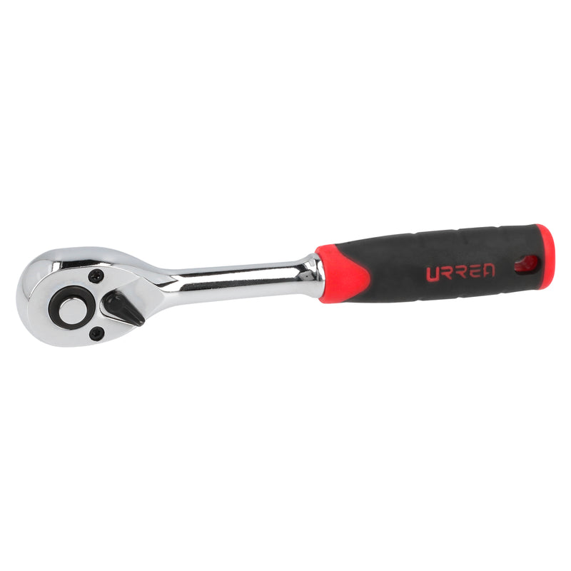 Matraca reversible con mango bimaterial, quick release, para dado cuadro de 1/4" Urrea