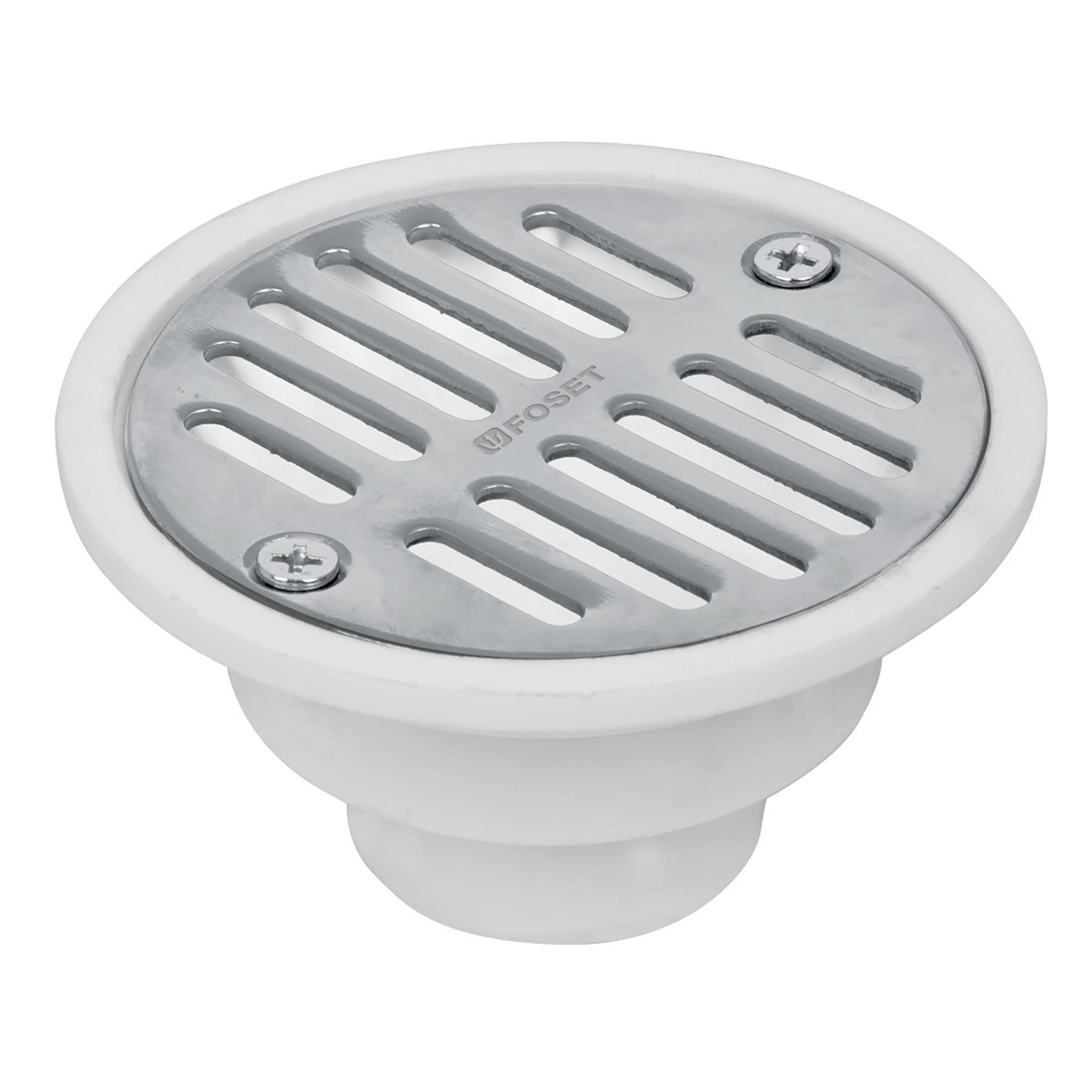 Foset Basic RS-502, Resumidero redondo de polipropileno y acero inoxidable, 3 3/4″