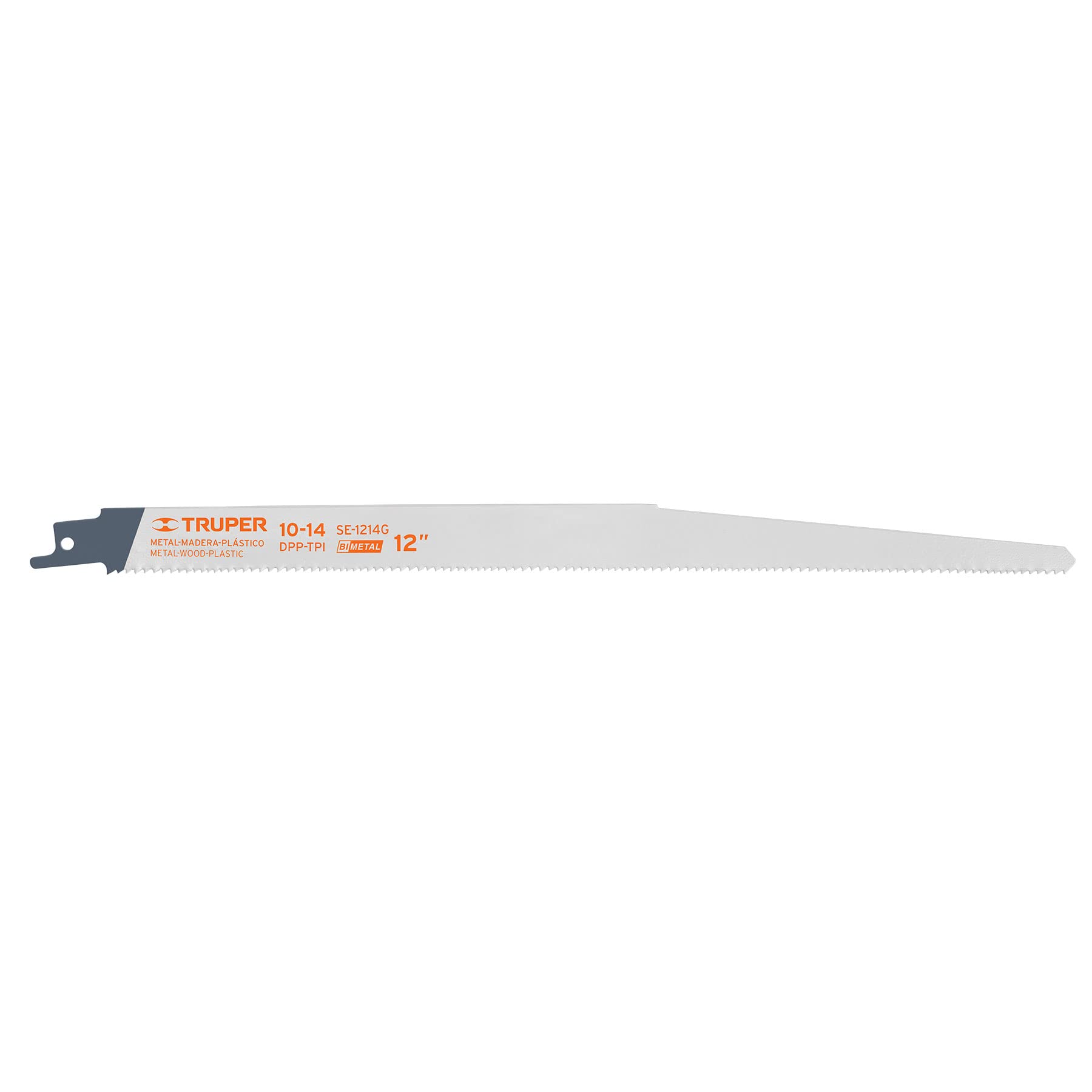 Truper SE-1214G, 2 Seguetas bimetálicaspara sierra sable, uso general, 10 -14 dpp, 12″