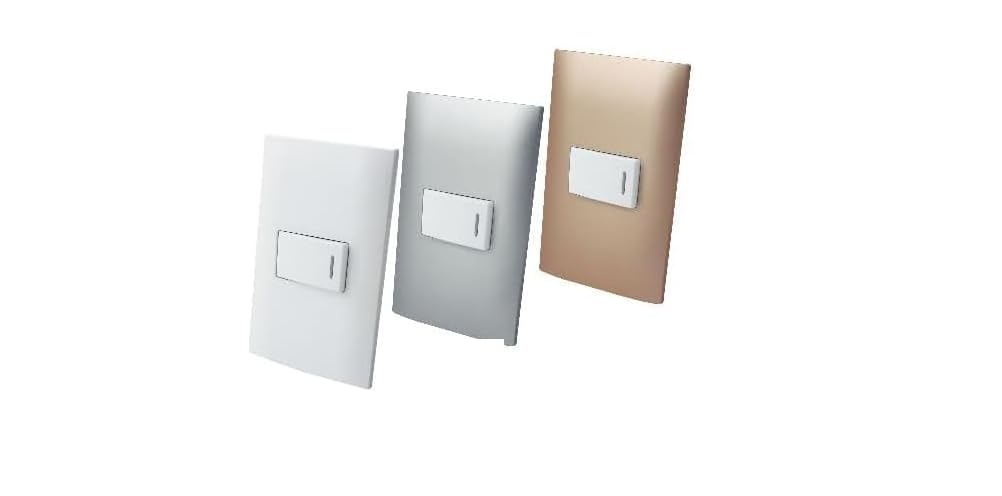 Apagador sencillo de tecla con placa plástica - Blanco - Linea ALTIMUS AKSI 124801