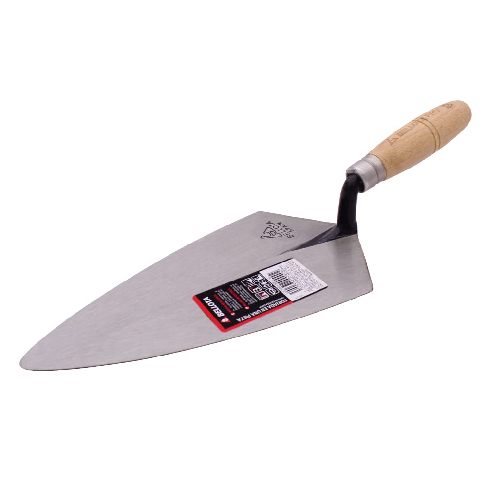 Cuchara para albañil 9″ con mango de madera pulida BELLOTA Filadelfia Forjada 5852