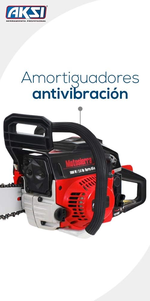 Motosierra a gasolina AKSI 45 cc 18” modelo 191001 - Carzamo.com