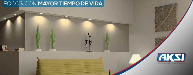Pack 10 Focos LED AKSI MR16 GU5.3, Equivalente a 55W (480 lm - Lúmenes), Consume 7W (vatios), LUZ CÁLIDA 3000K, 127V - Carzamo.com