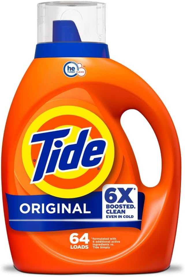 Tide Detergente Líquido Original, alta eficiencia (HE), para ropa blanca y de color, 2,48L