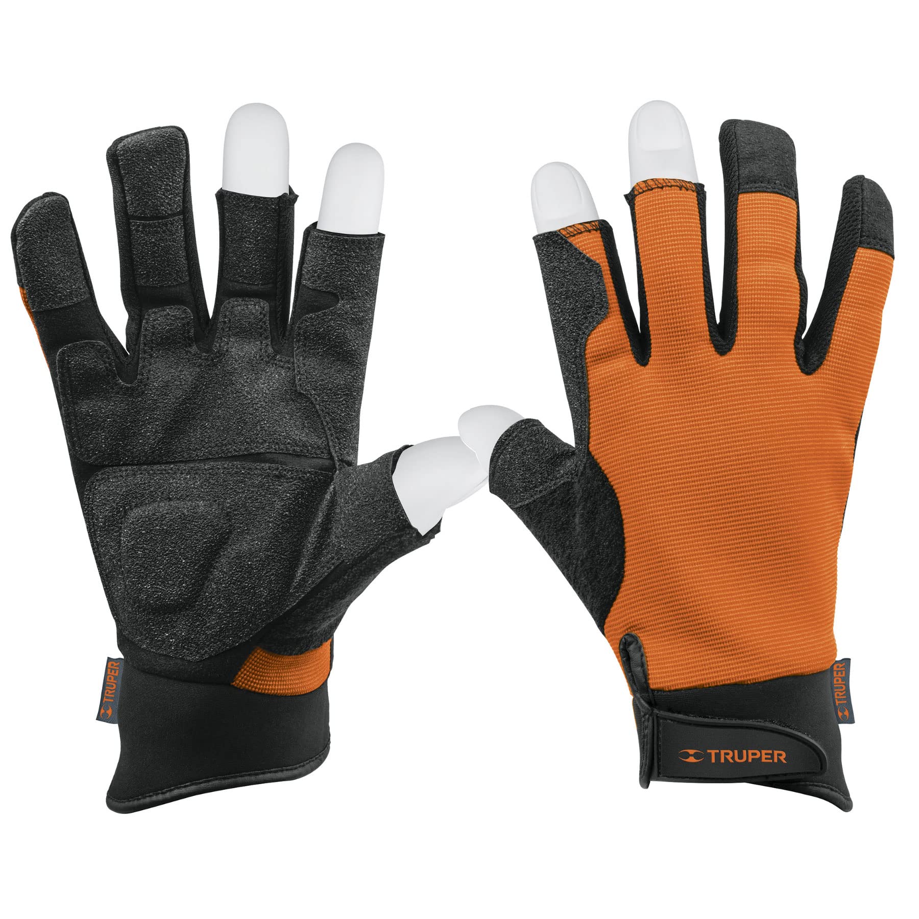 Truper GU-635, Guantes para mecánico, alta sensibilidad, puño ajustable