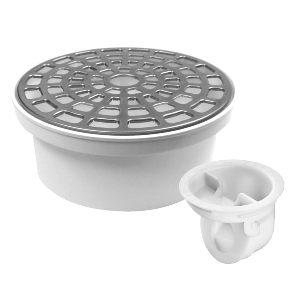 FLEXIMATIC 2264 Coladera Universal con cubierta de acero inoxidable para tubería directa de 2″, 3″ y 4″. Con check anti-olores