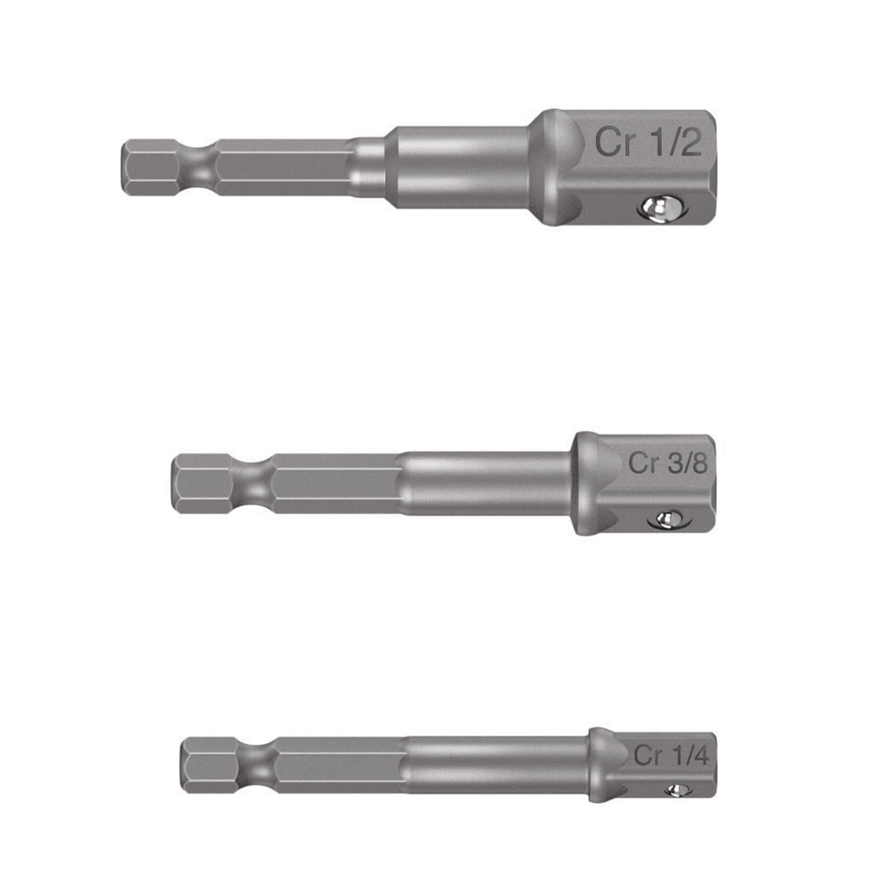 Truper ADA-3 Juego de adaptadores para dados, 1/4″, 3/8″ y 1/2″, 3 piezas, color, pack of/paquete de 1