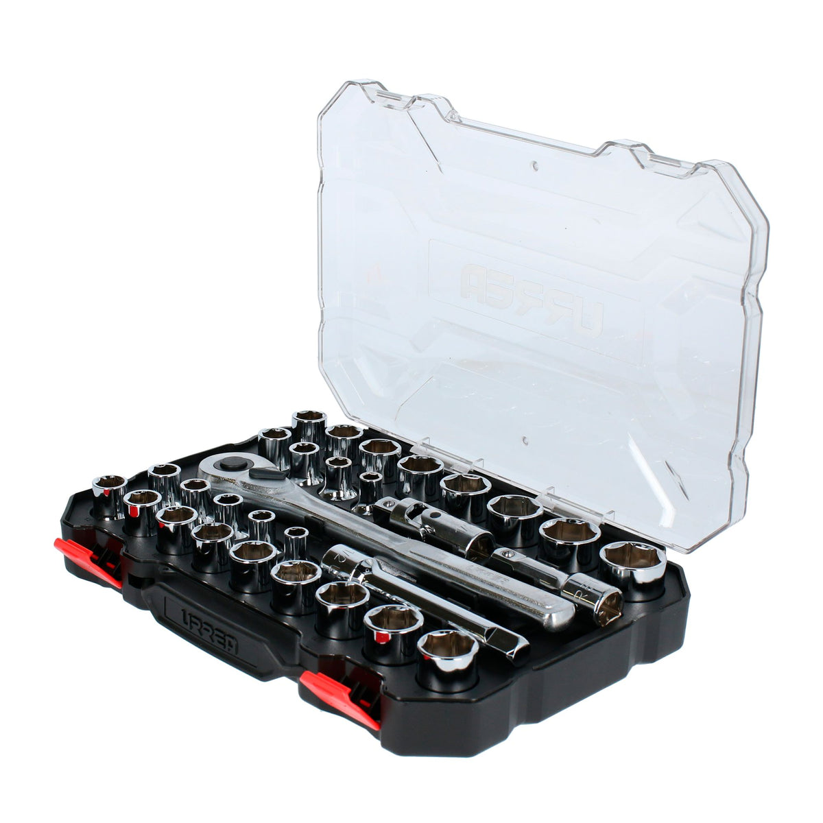 Juego de dados y accesorios cuadro de 1/2" combinado, 30 piezas Urrea