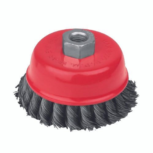 CARDA DE COPA DE 3″ ALAMBRE TRENZADO FINO - ENTRADA 5/8″ AKSI 116631