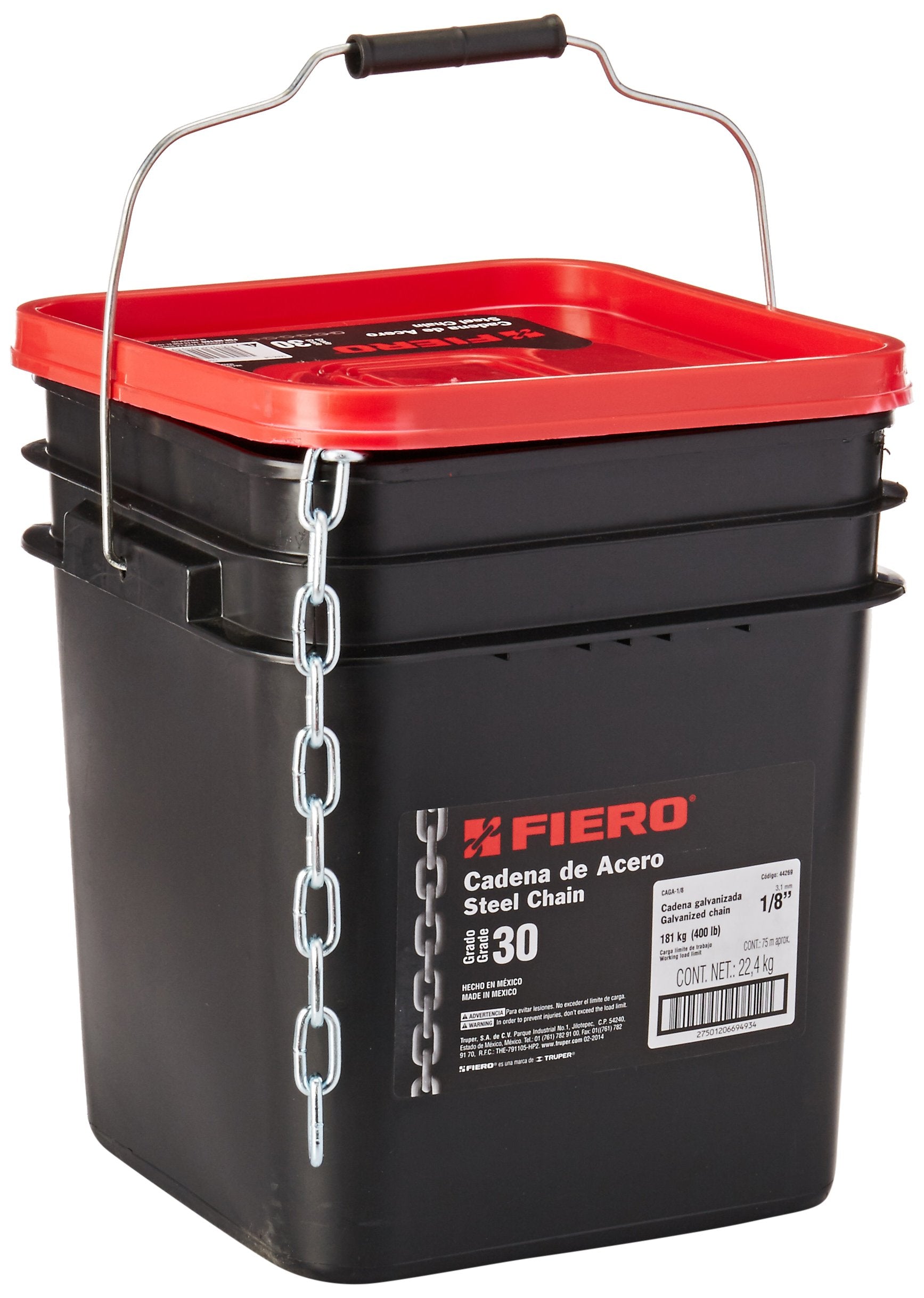 Fiero CAGA-1/8 Cadena Galvanizada de 1/8″