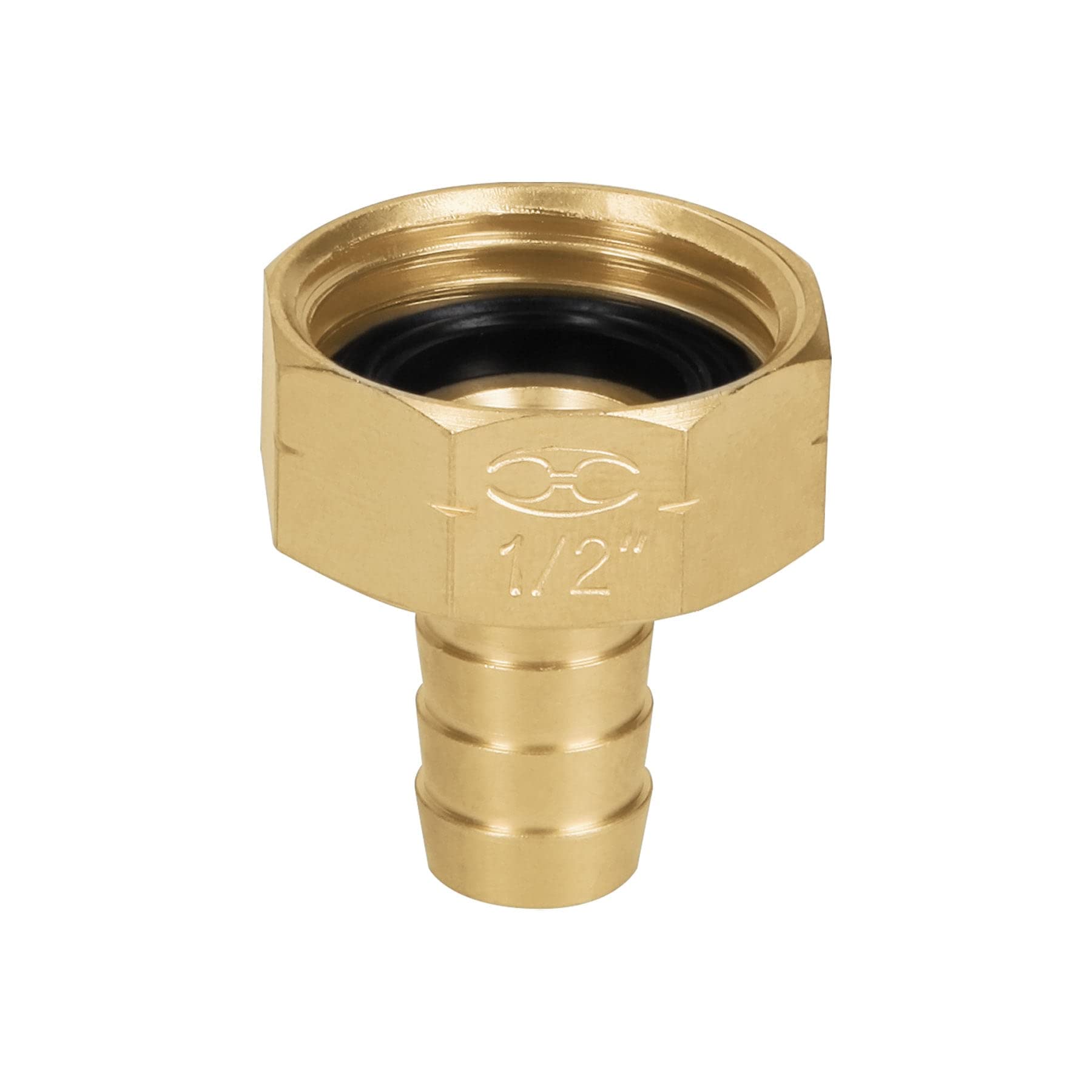 Truper CF-1/2B, Conector sencillo 1/2″, hembra, de latón maquinado