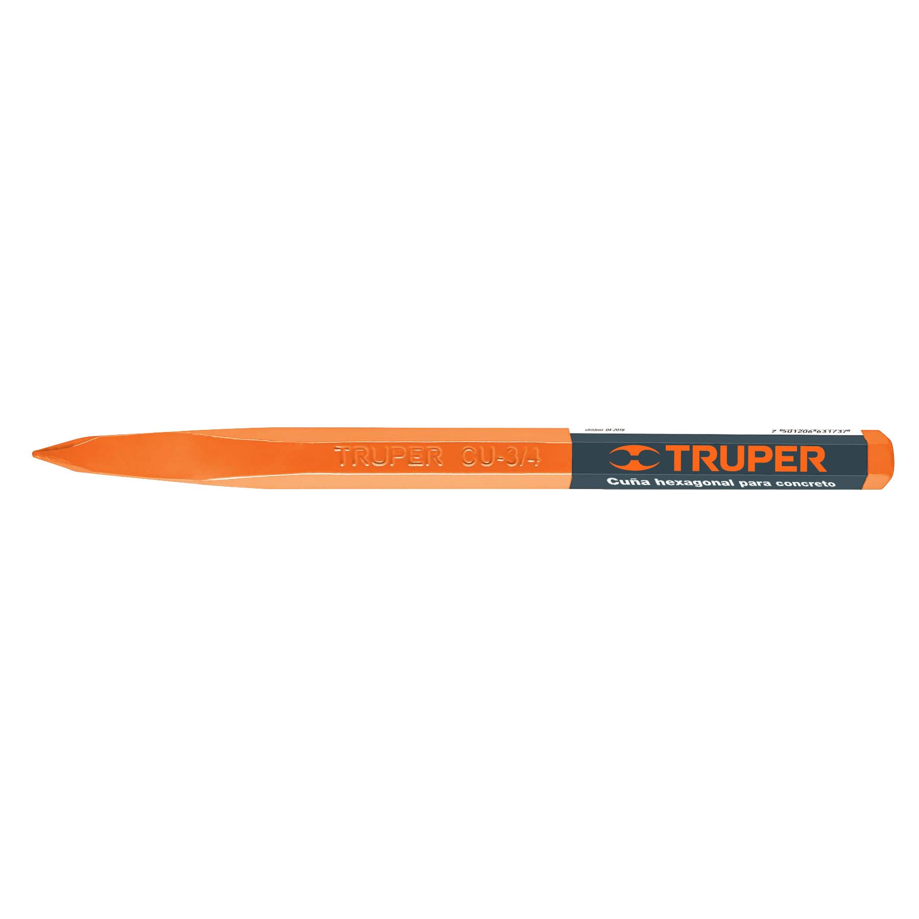 Truper CU-3/4, Cuña para concreto, Punta en forma de diamante, 3/4″