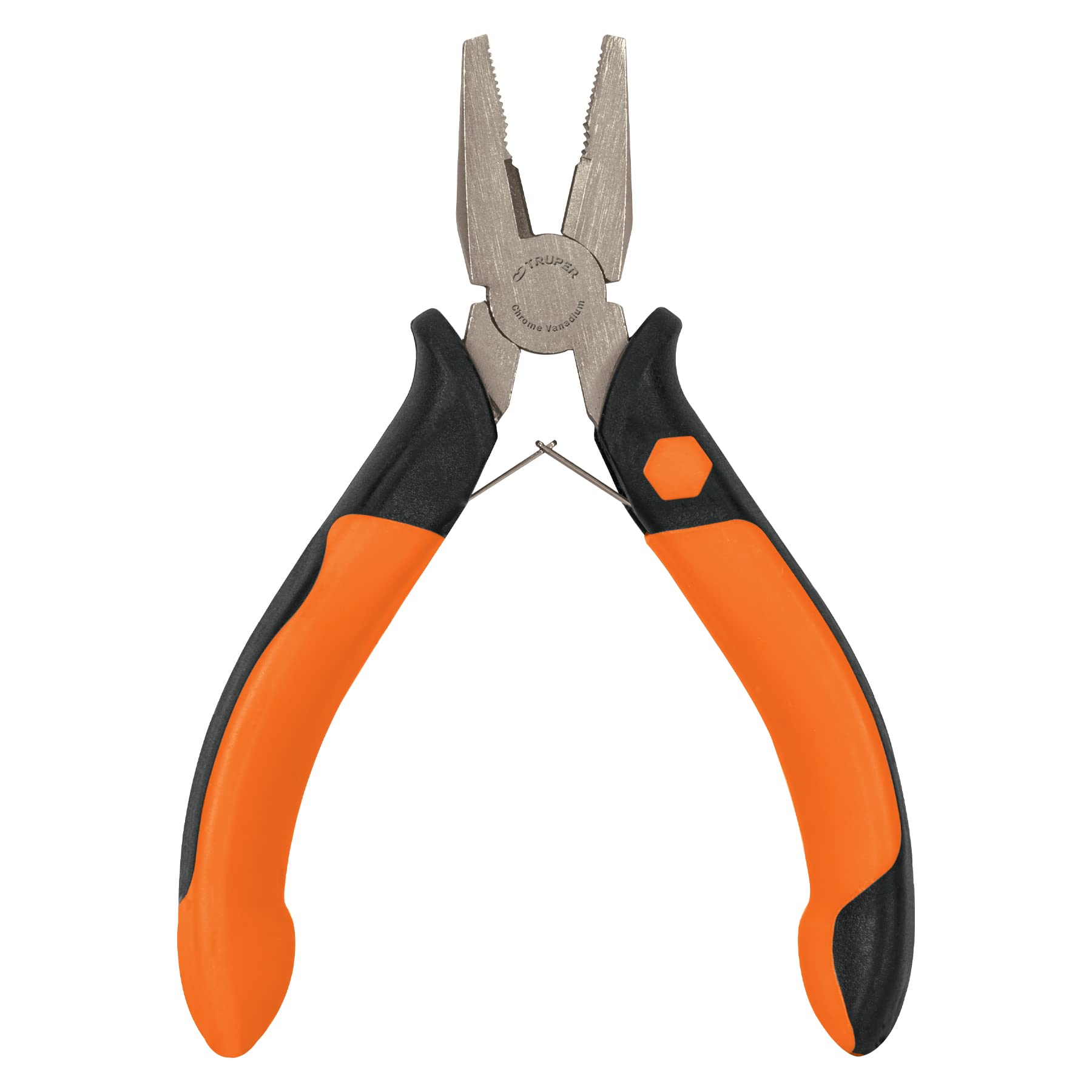 Truper PM-PE4, Pinza miniatura de electricista, comfort grip, 5″