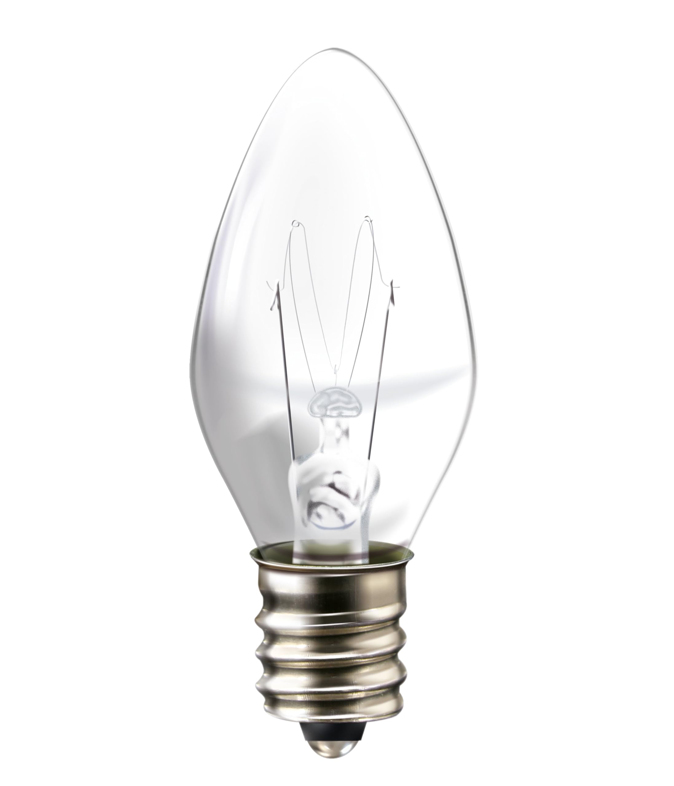Foco Incandescente Vela Color Traslúcido Luz Cálida 7W 50PACK Aksi 122271