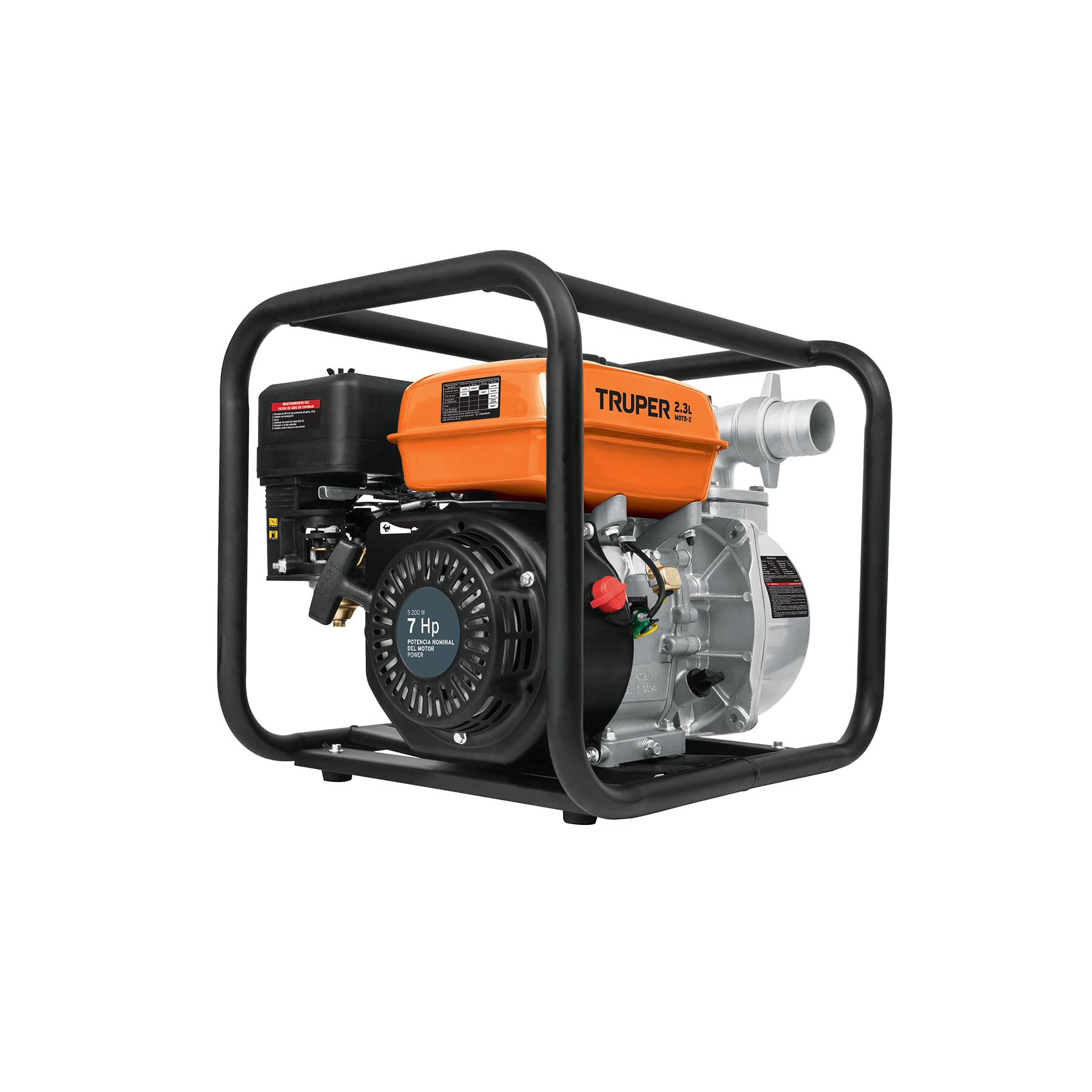 Truper MOTB-2, Motobomba autocebante 2″ x 2″ gasolina 7HP uso agrícola