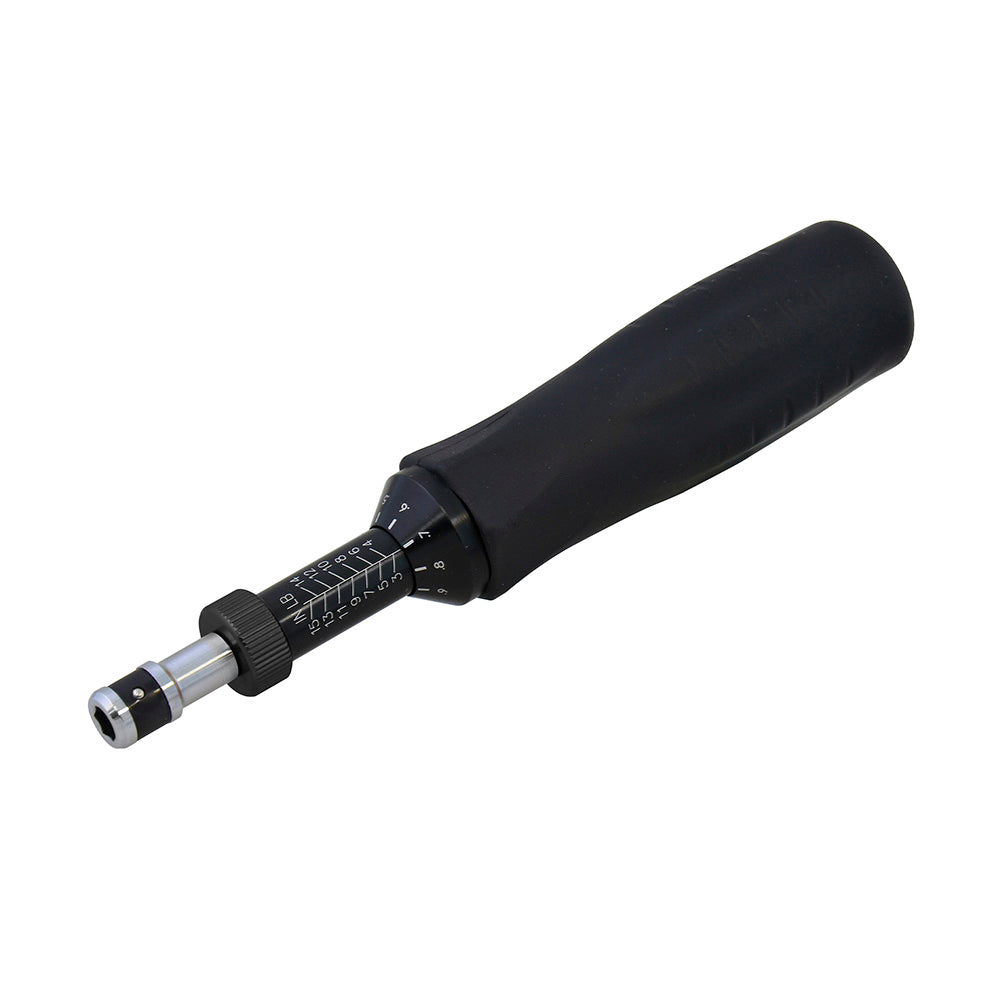 Destornillador de torque microajustable con mango plástico cuadro de 1/4", 10-90 in-lb Urrea