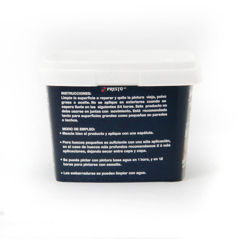 Resanador para Muros Presto Filler 236 ml Pasta Blanca Interior y Exterior - Carzamo.com
