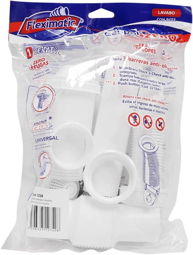 Céspol flexible bote chico para lavabo Fleximatic 2218 - Carzamo.com