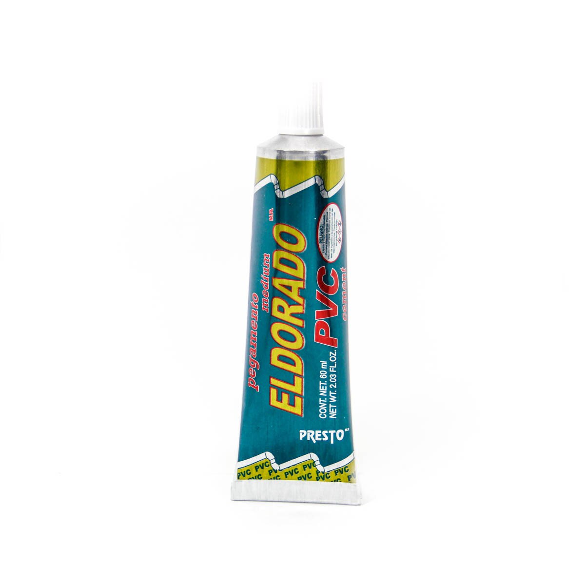 Pegamento para tubería sanitaria PVC El Dorado, tubo de 60 ml