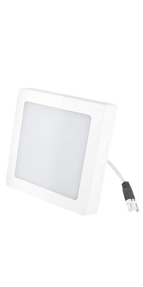 LUMINARIO LED DE SOBREPONER AKSI 6W, Ilumina 400 lm, Consume 6W (vatios), 100V-240V, Base Cuadrada 11x11 cm, LUZ BLANCA 6500K, 20,000 Hrs de Vida
