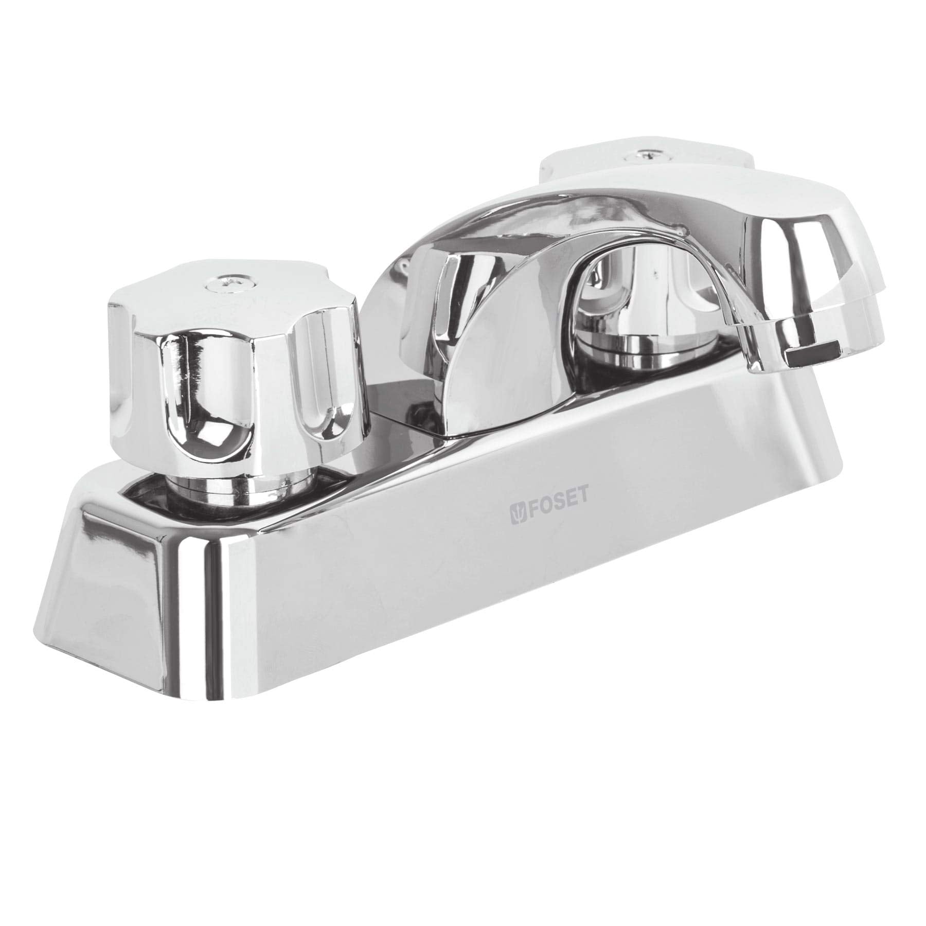 Foset Basic MP-048, Mezcladora plástica lavabo, cuello corto, manerales estándar