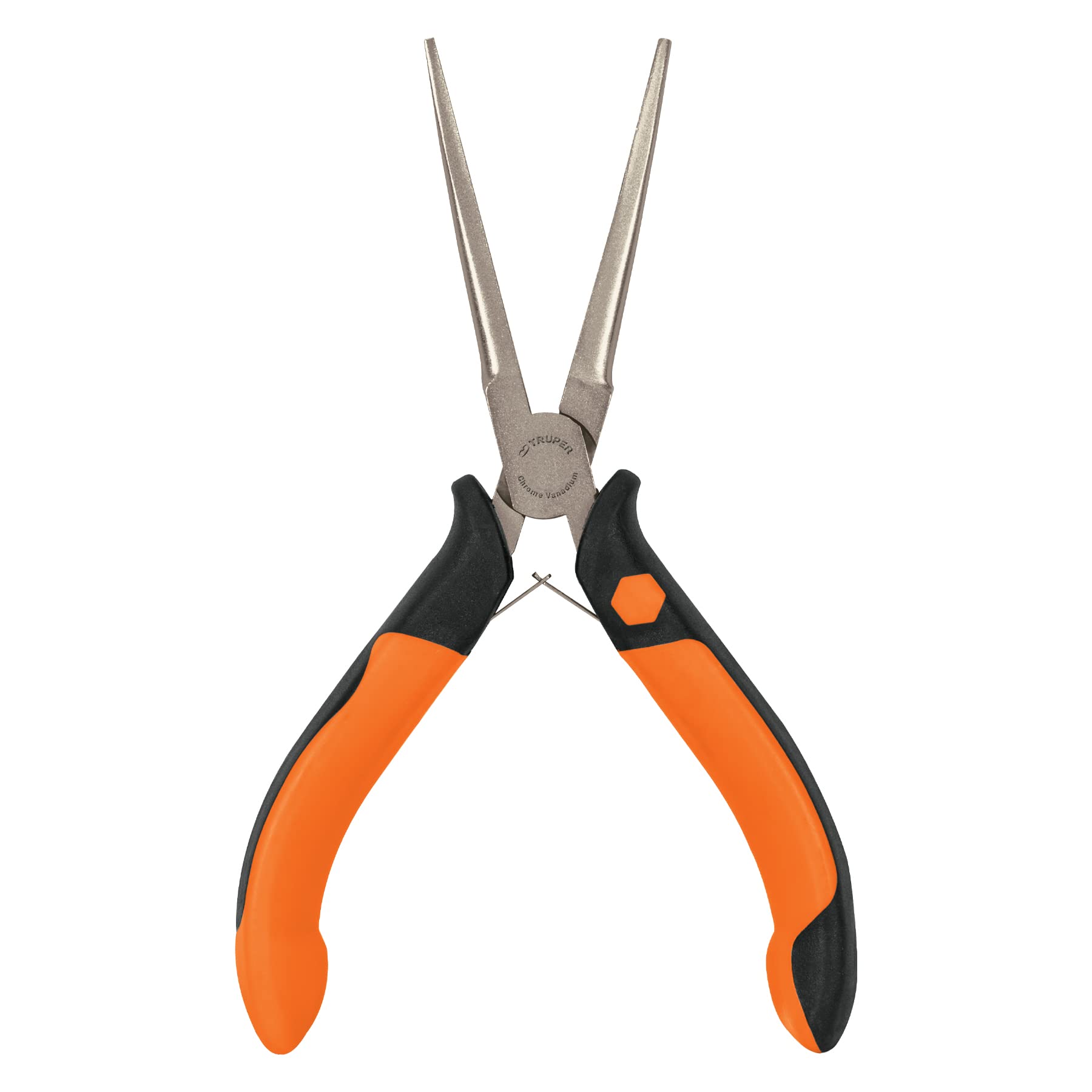 Truper PM-PA4, Pinza de punta de aguja 5″, mango comfort grip