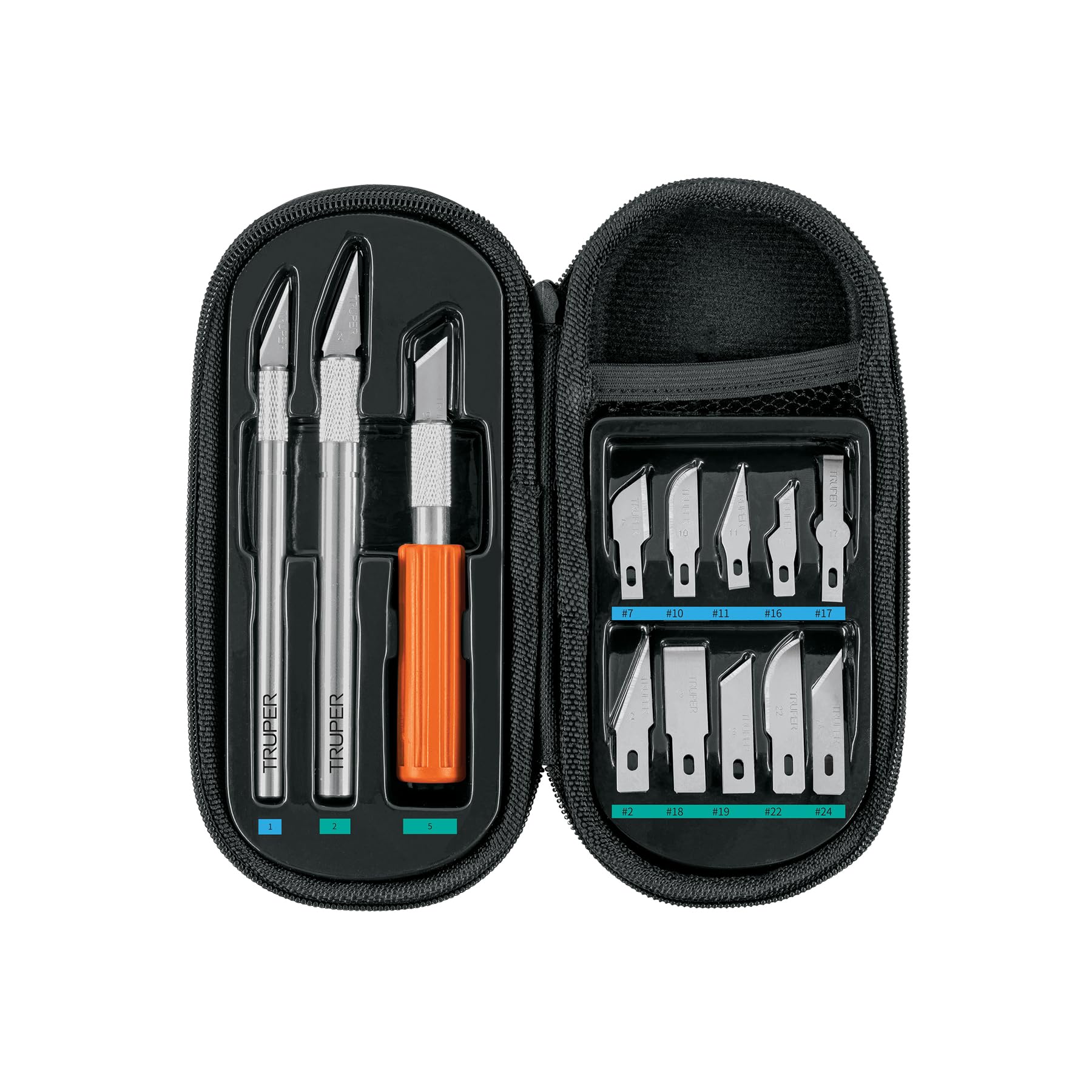 Truper EXA-11 Juego de exactos Hobby con estuche 11 piezas, color,, pack of/paquete de 1