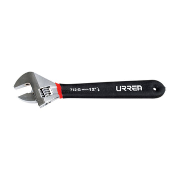 Llave ajustable cromada con mango Rubber grip 12" Urrea