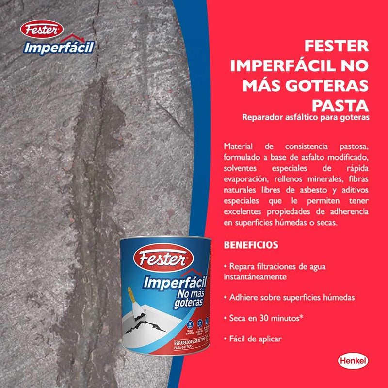 Fester Imperfácil Reparador Asfáltico para Goteras 1 L - Carzamo.com