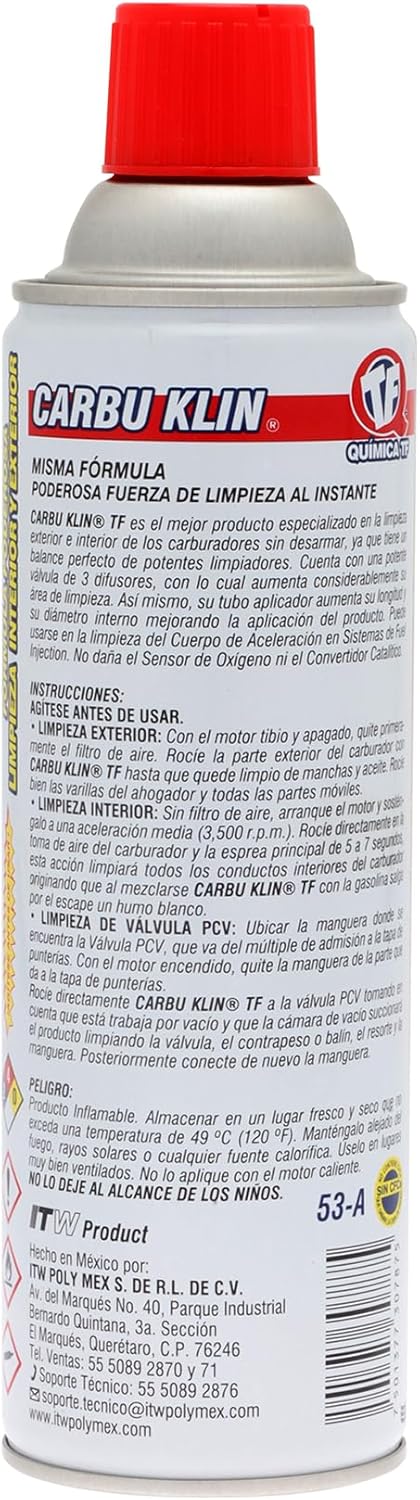 Limpiador de carburador Carbuklin 53-A Química TF 340 g