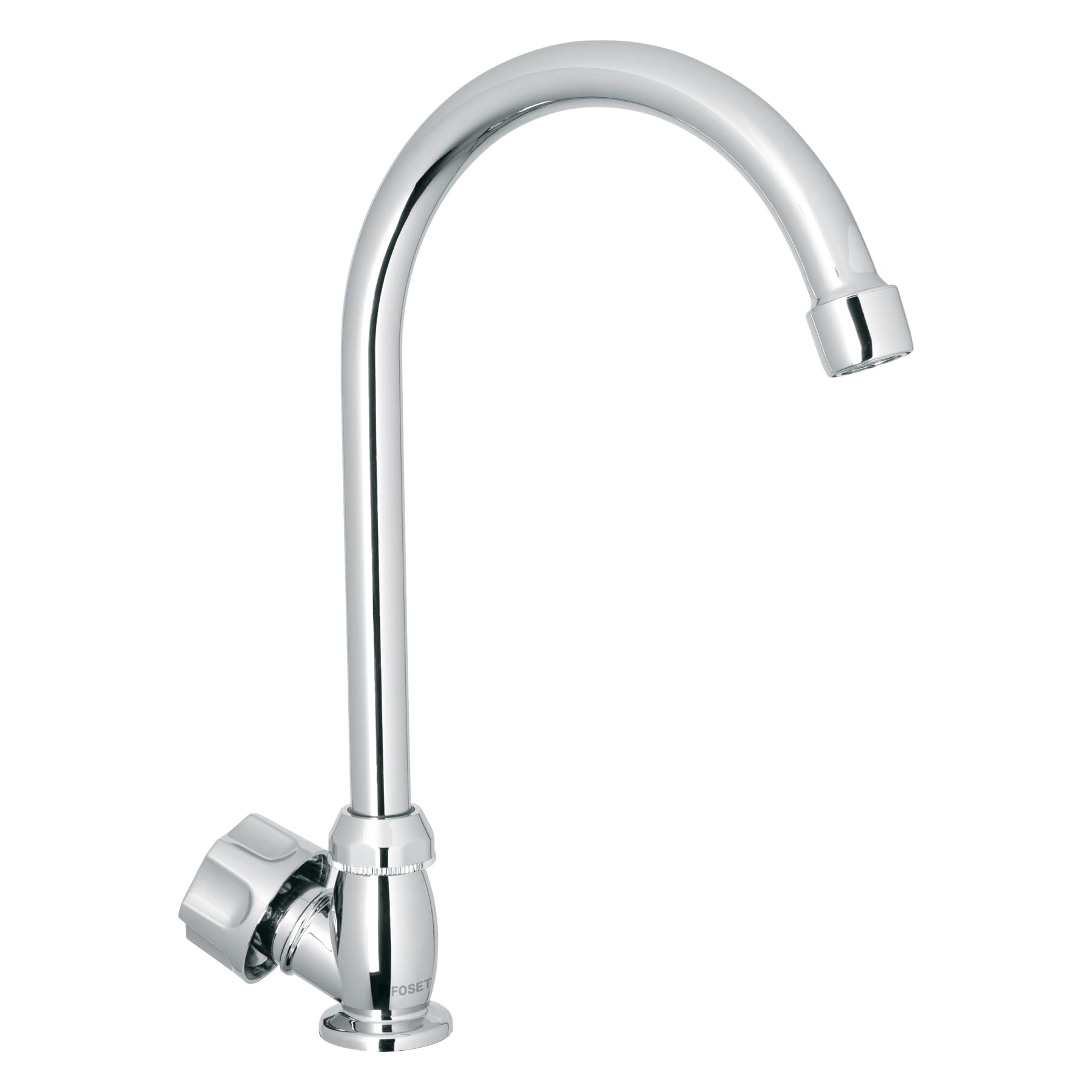 Foset Basic F-314, Llave individual para fregadero cuello curvo cartucho cerámico de suave apertura