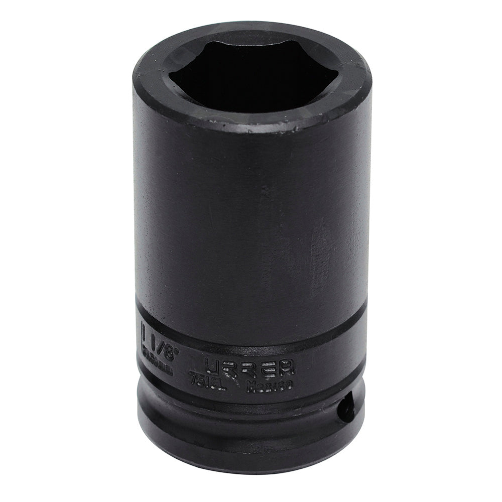 Dado de impacto largo cuadro de 3/4", 6 puntas, en pulgadas, 1-1/8" Urrea