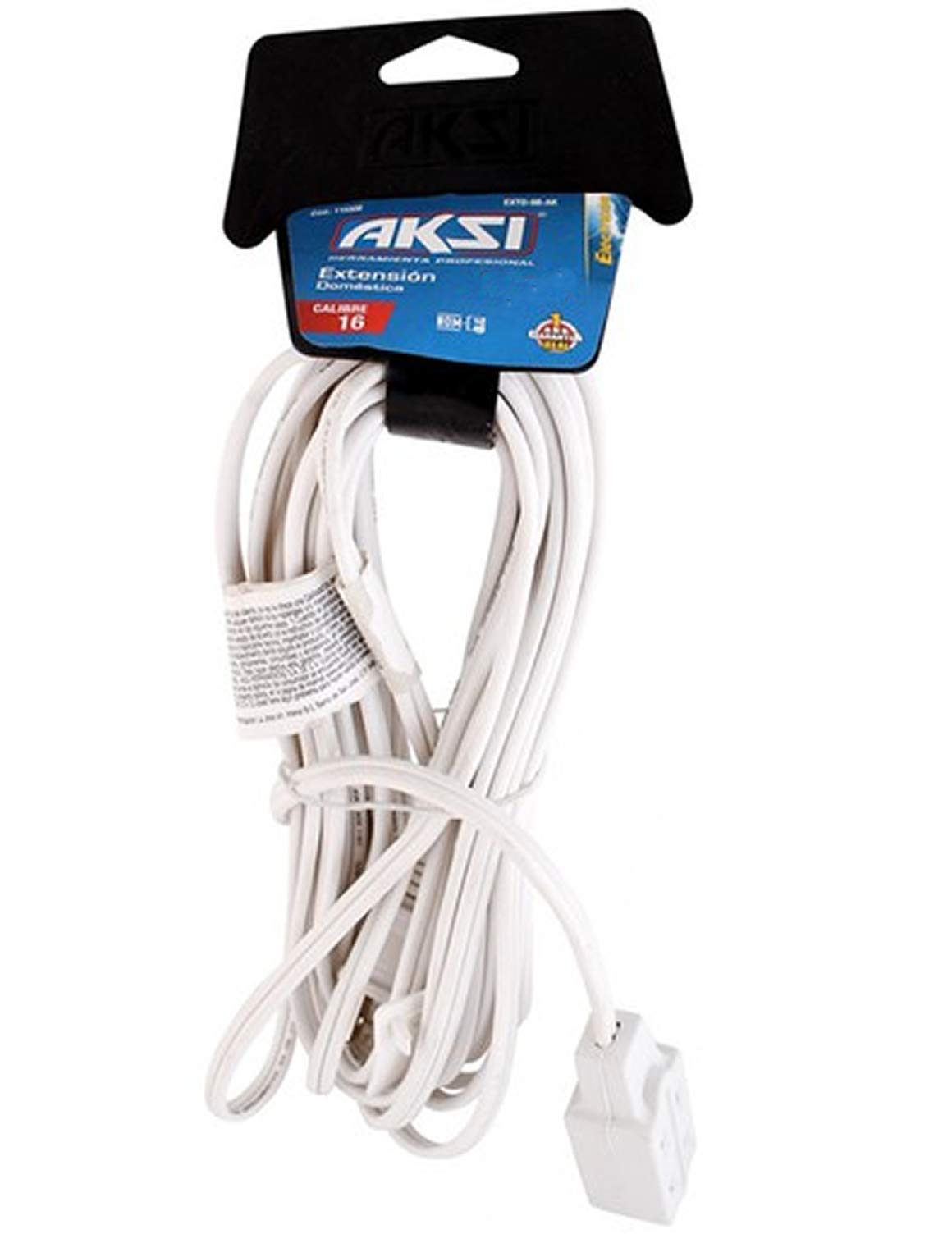 Extension domestica blanca 4 mt (calibre 16)