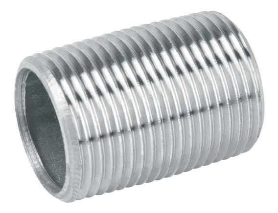 Niple, acero galvanizado, cuerda corrida, 1-1/4' Foset