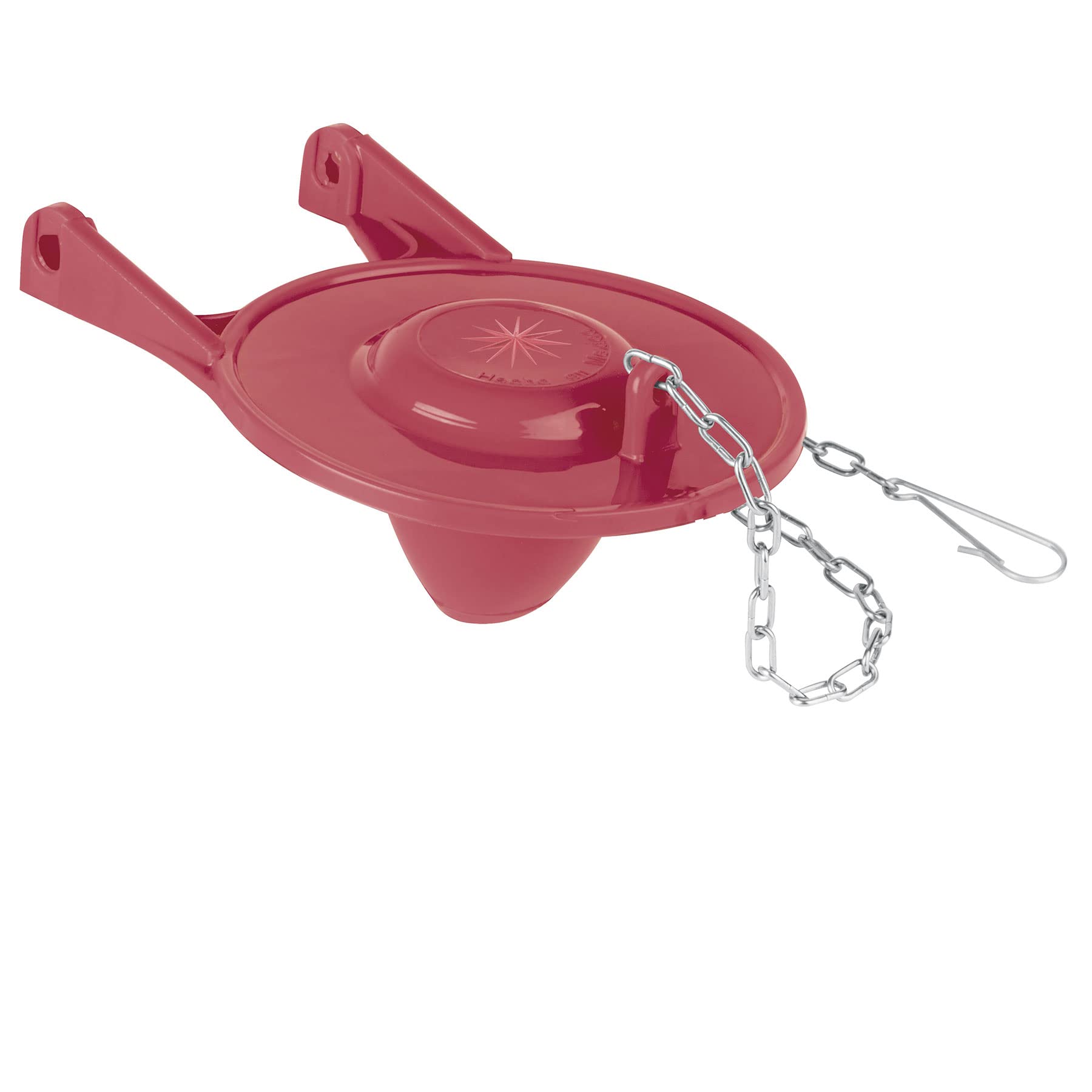 Foset SA-011 Sapo de 3″ de silicona para WC,rojo,c/cadena de acero inoxidable