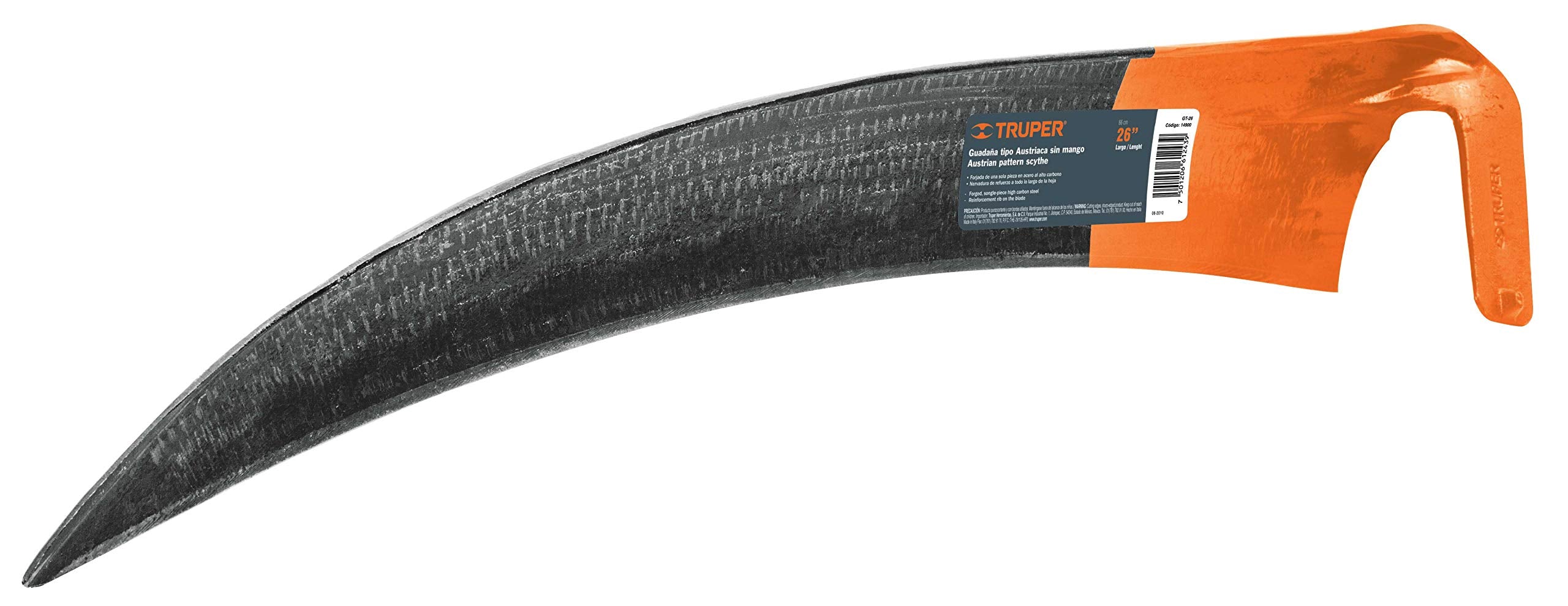 Truper GT-26, Guadaña tipo austriaca, 26″, de acero