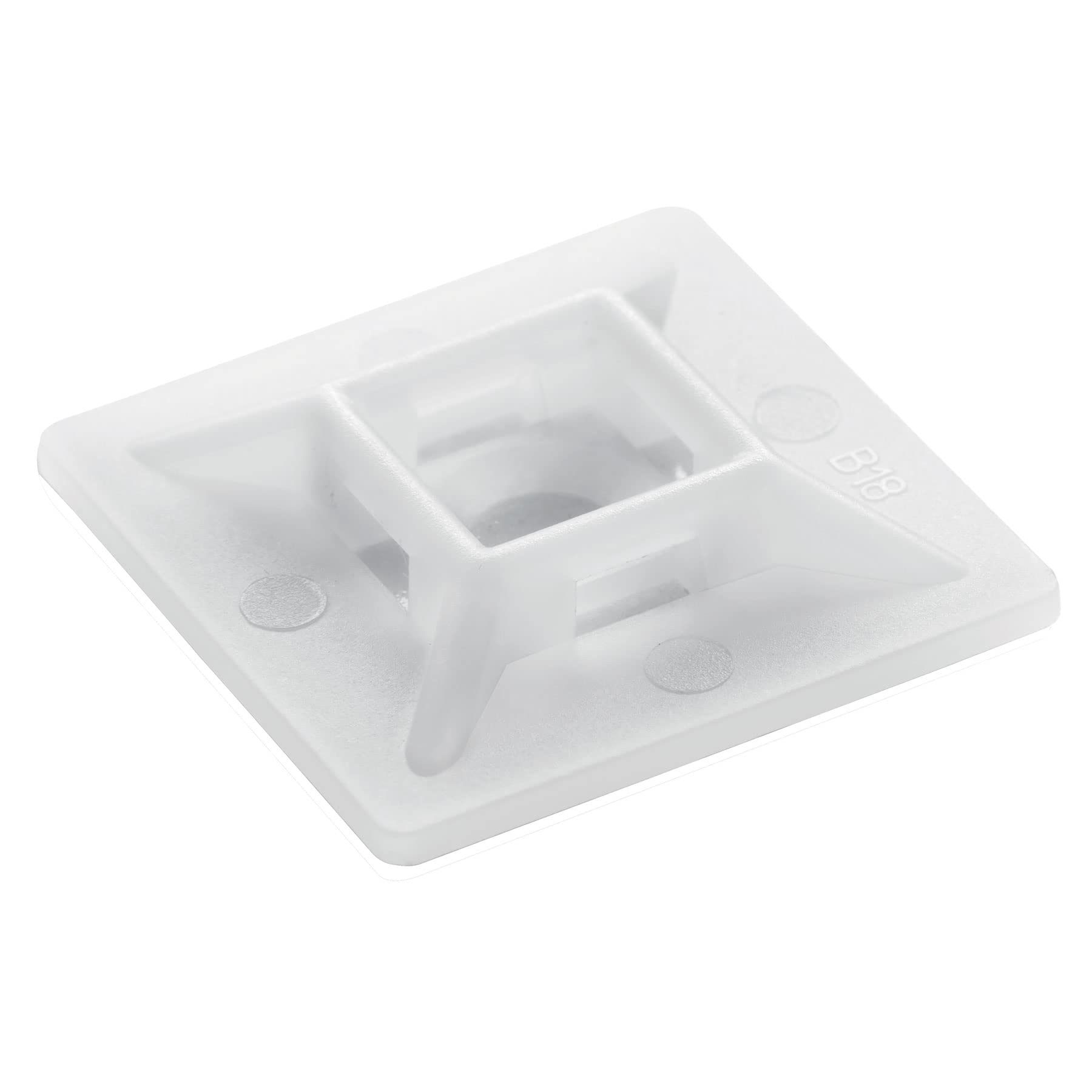 Volteck BCIN-30, Bolsa con 10 bases autoadheribles de 3 x 3 cm para cinchos