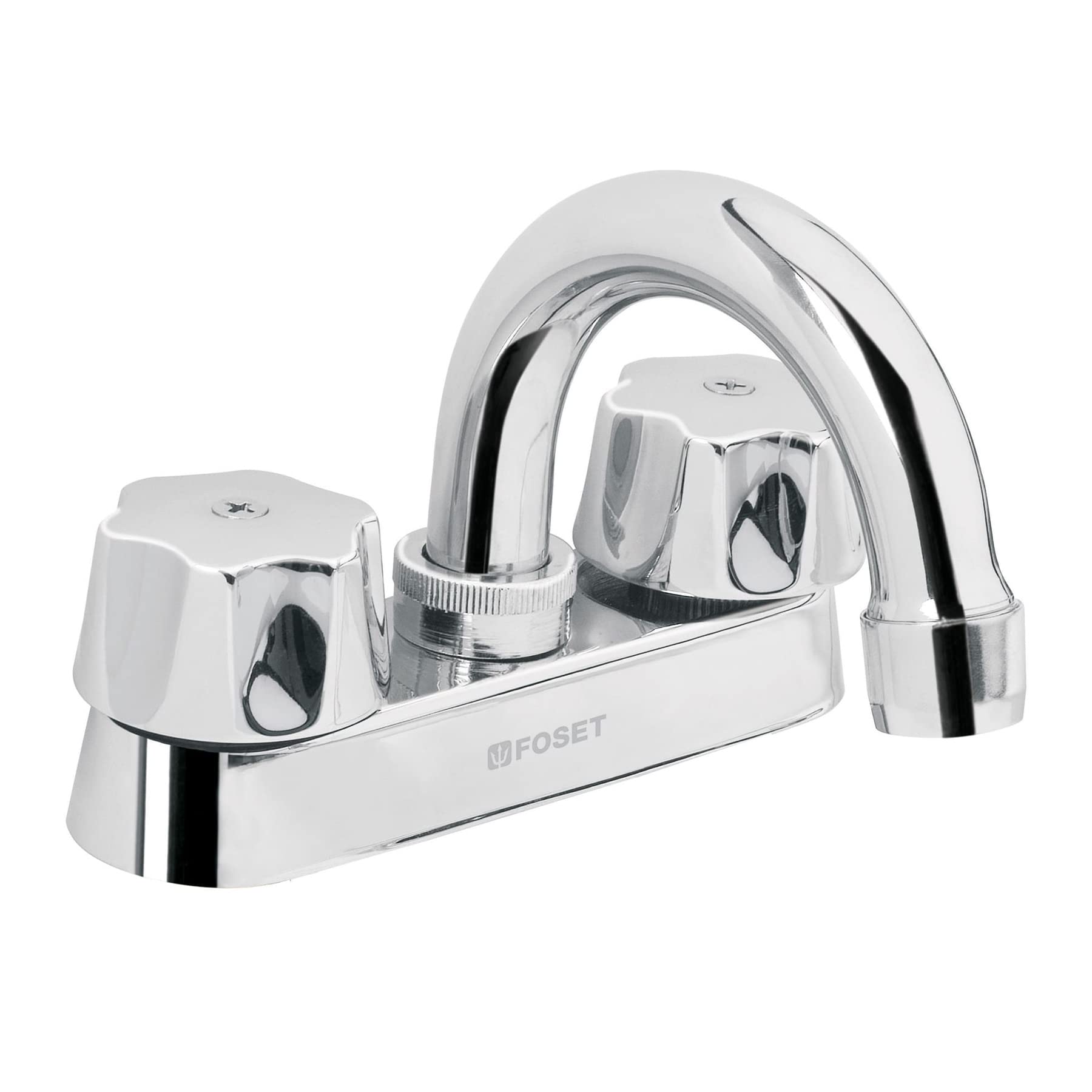 Foset Basic M-050, Mezcladora para lavabo, hexagonales, cuello curvo, Basic
