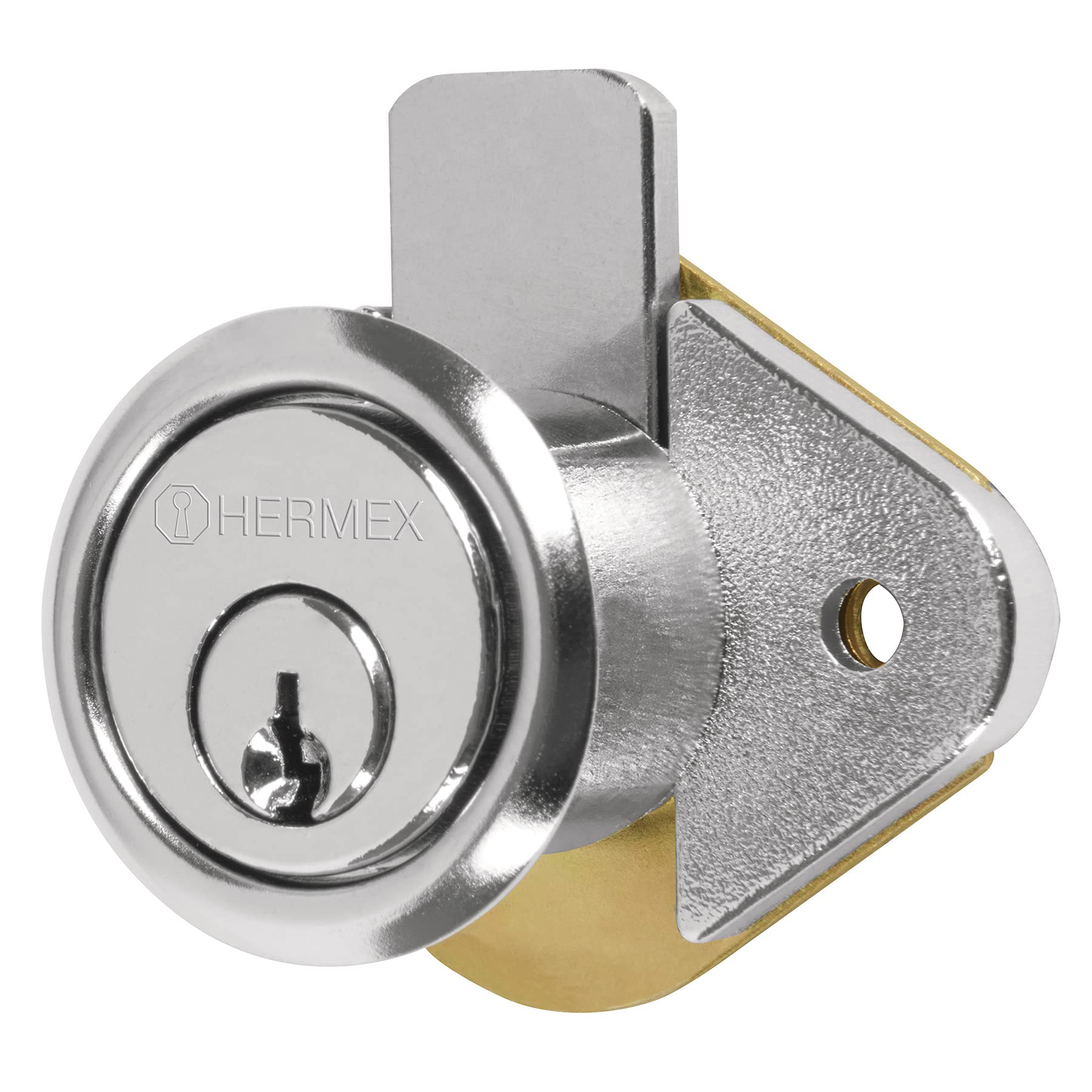 Hermex CM-21C, Cerradura para mueble, modelo 21, cromo