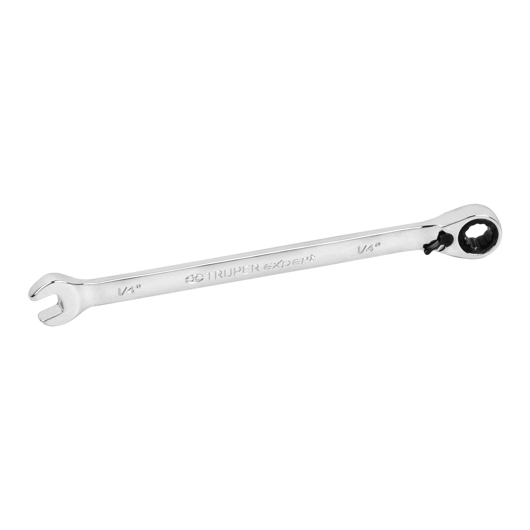 Truper Expert LL-2008XR, Llave combinada matraca reversible 1/4″ x 125 mm largo