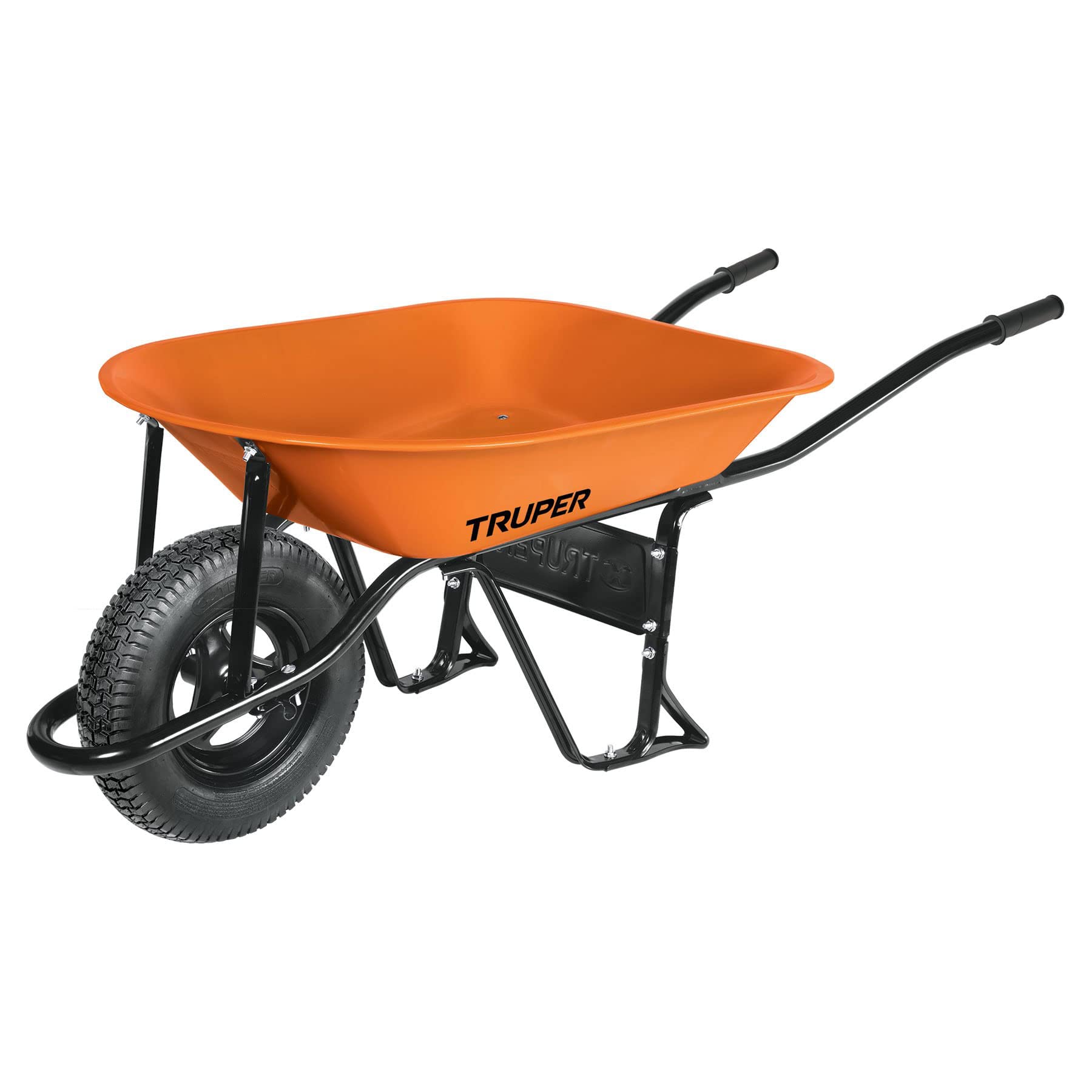 Truper CAT-45ND, Carretilla 4.5 ft3, llanta neumática reforzada