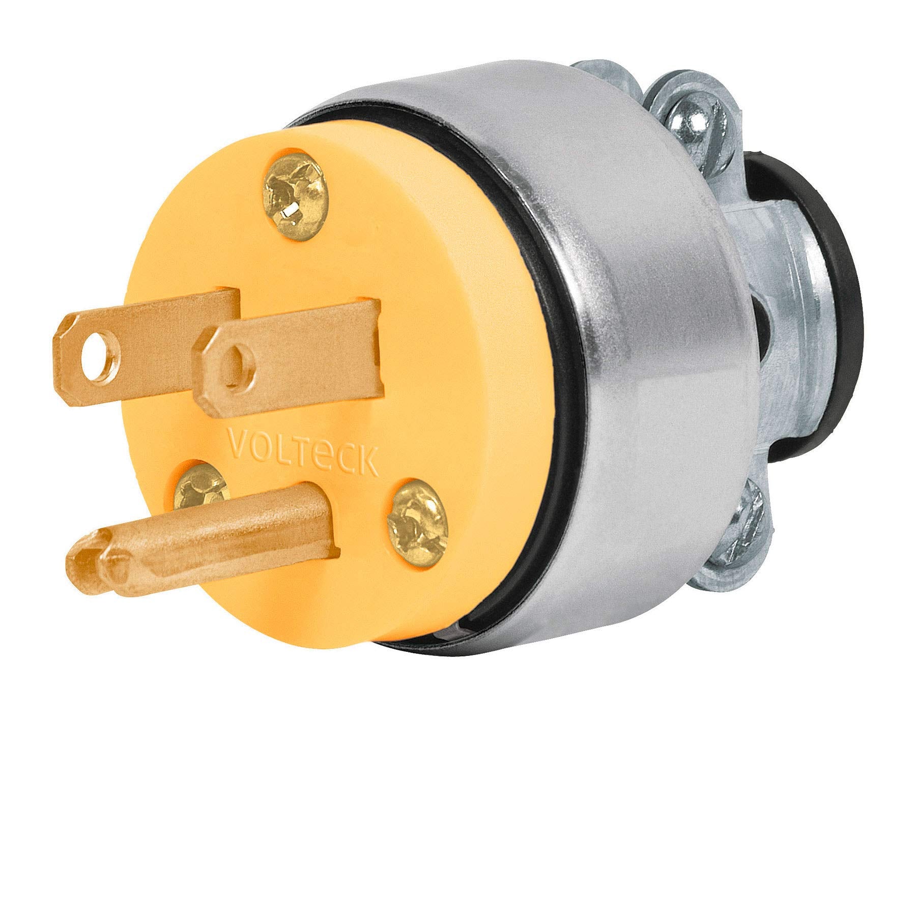 Volteck CLI-A, Clavija blindada, acabado galvanizado, 2 polos, 3 hilos
