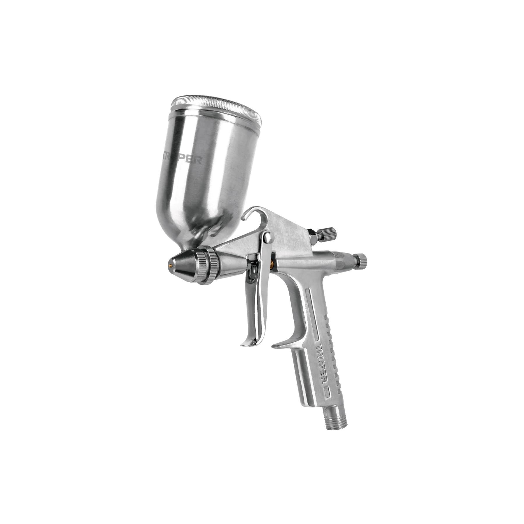 Truper PIPI-400, Pistola compacta para retoque LVMP Vaso Aluminio tobera 0.5 mm