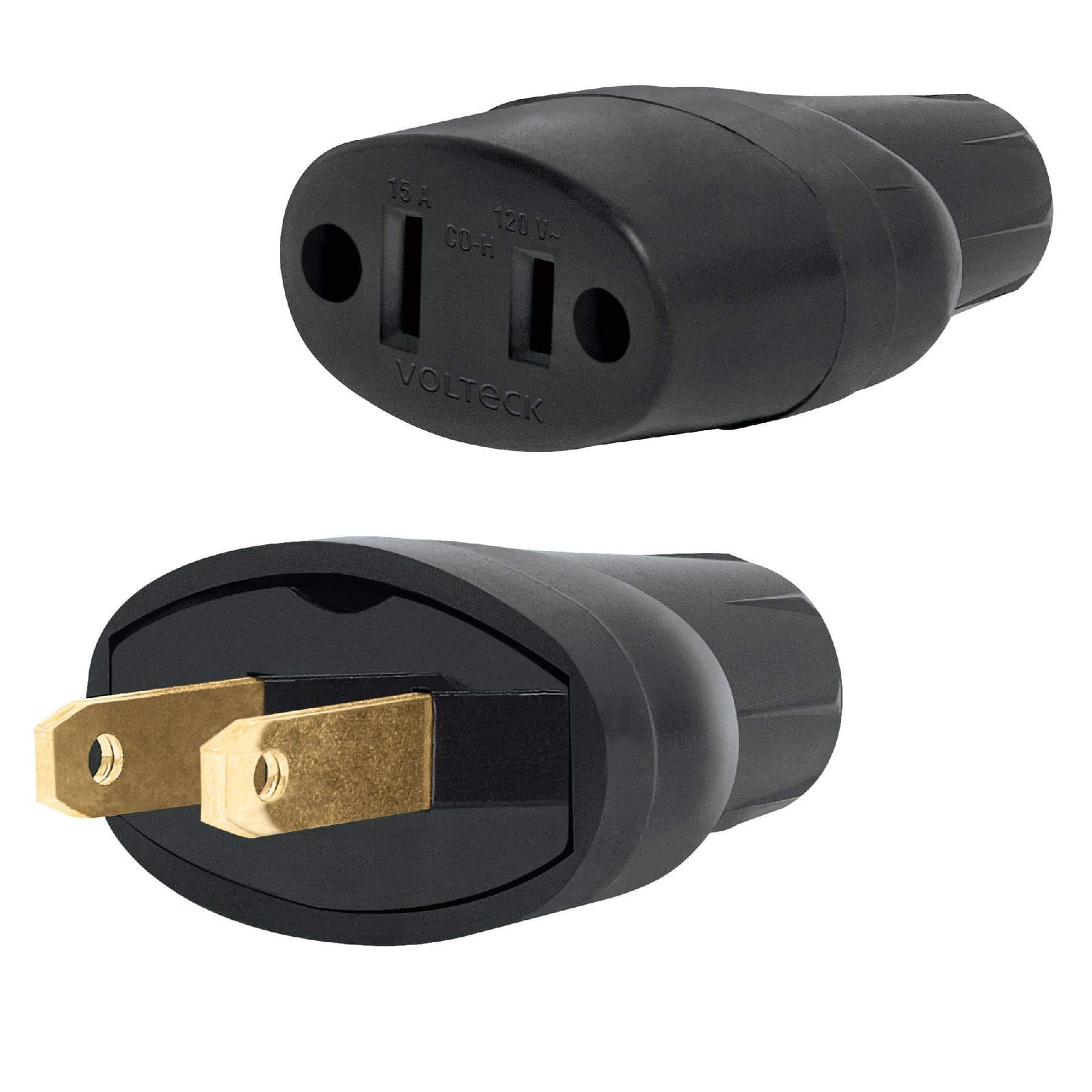 Volteck CL-COH, Clavija y contacto de hule, bolsa con 2 pzas