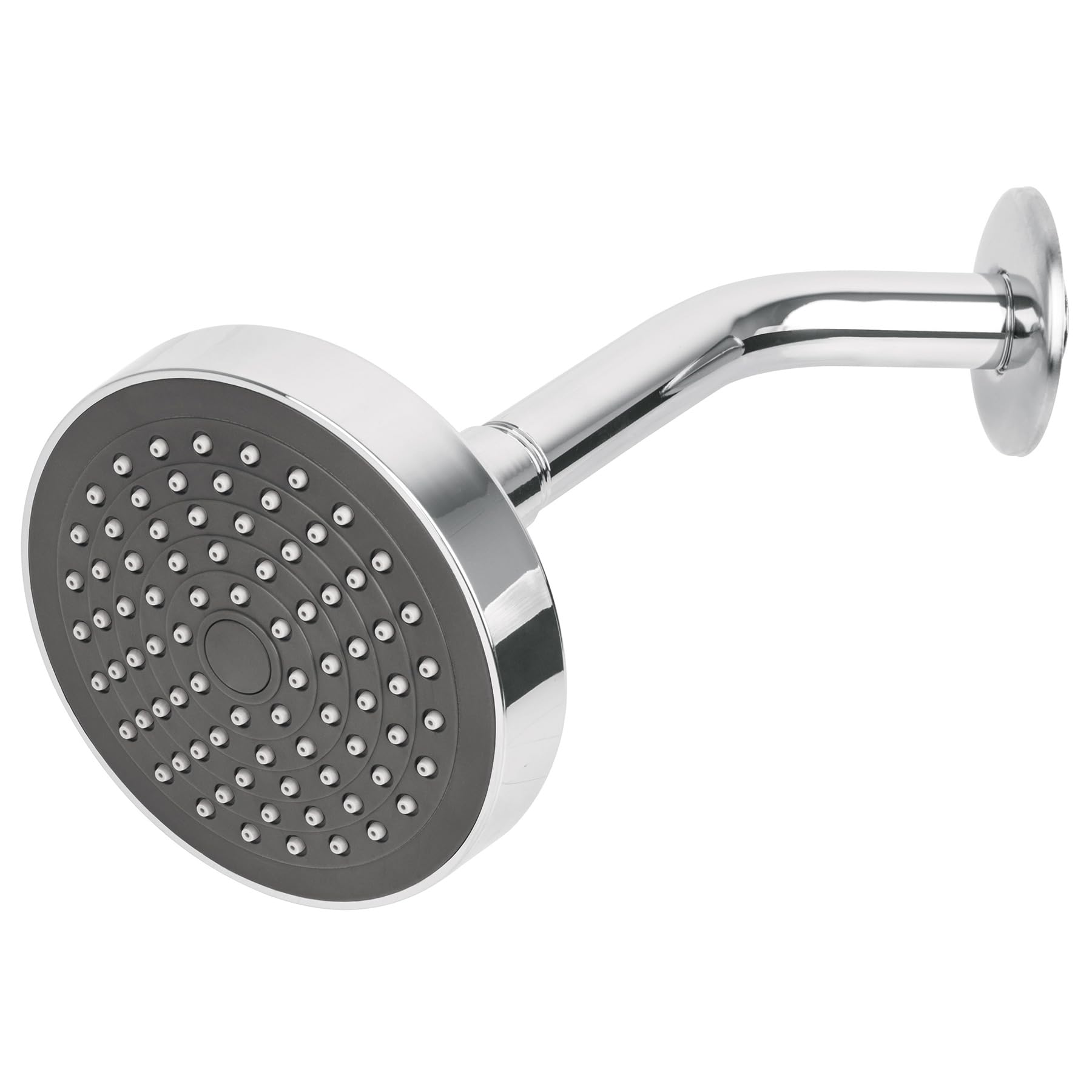 Foset Basic R-402, Regadera redonda 4-1/4″ brazo y chapetón de acero