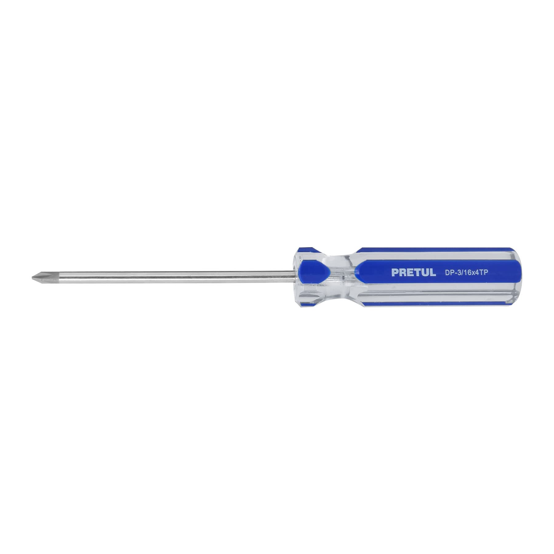 Pretul DP-3/16X4TP, Desarmador (punta fija) de cruz, mango de PVC, 3/16″ x 4″