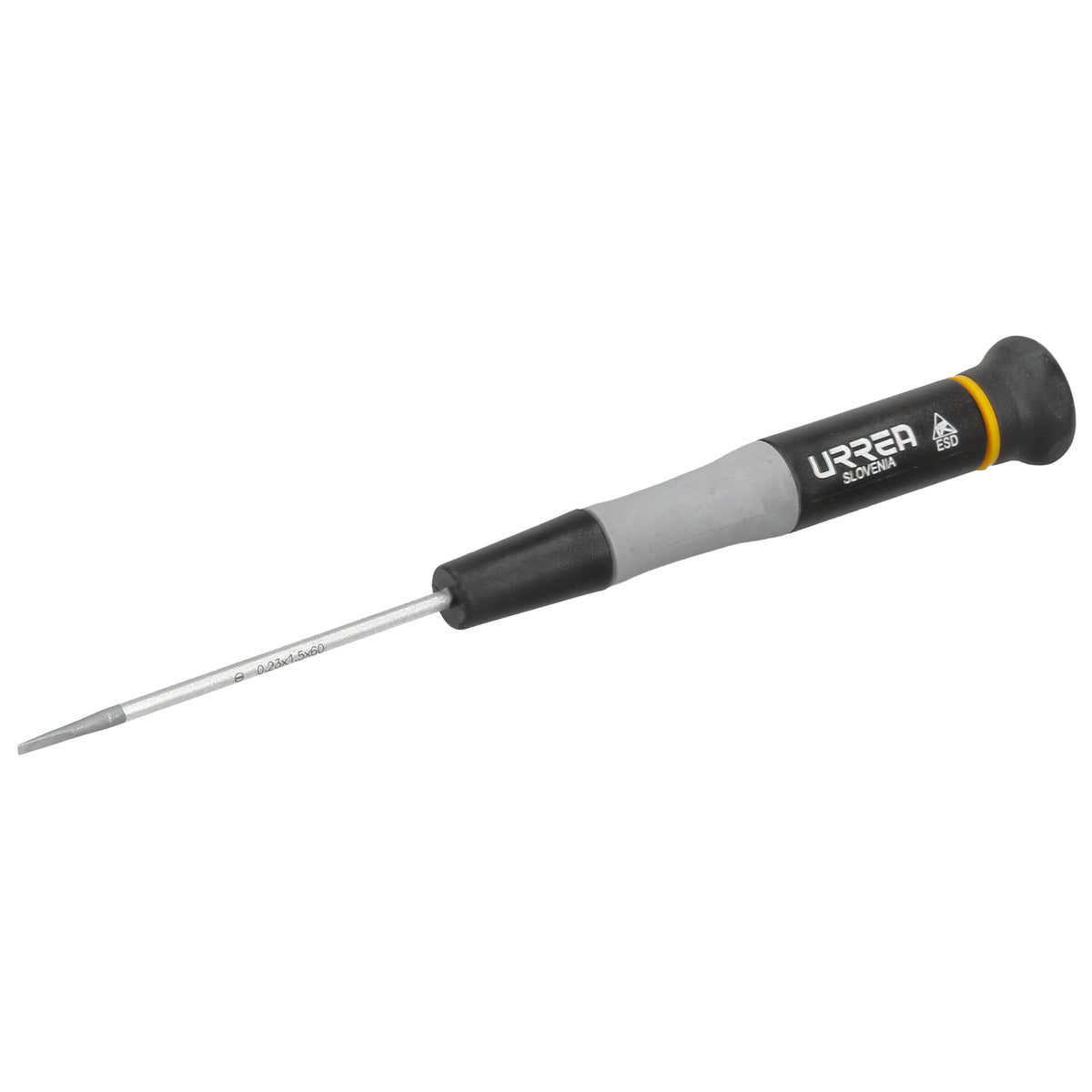 Destornillador de precisión ESD anti-estáticos, punta plana 1/16" x 2-3/8" Urrea
